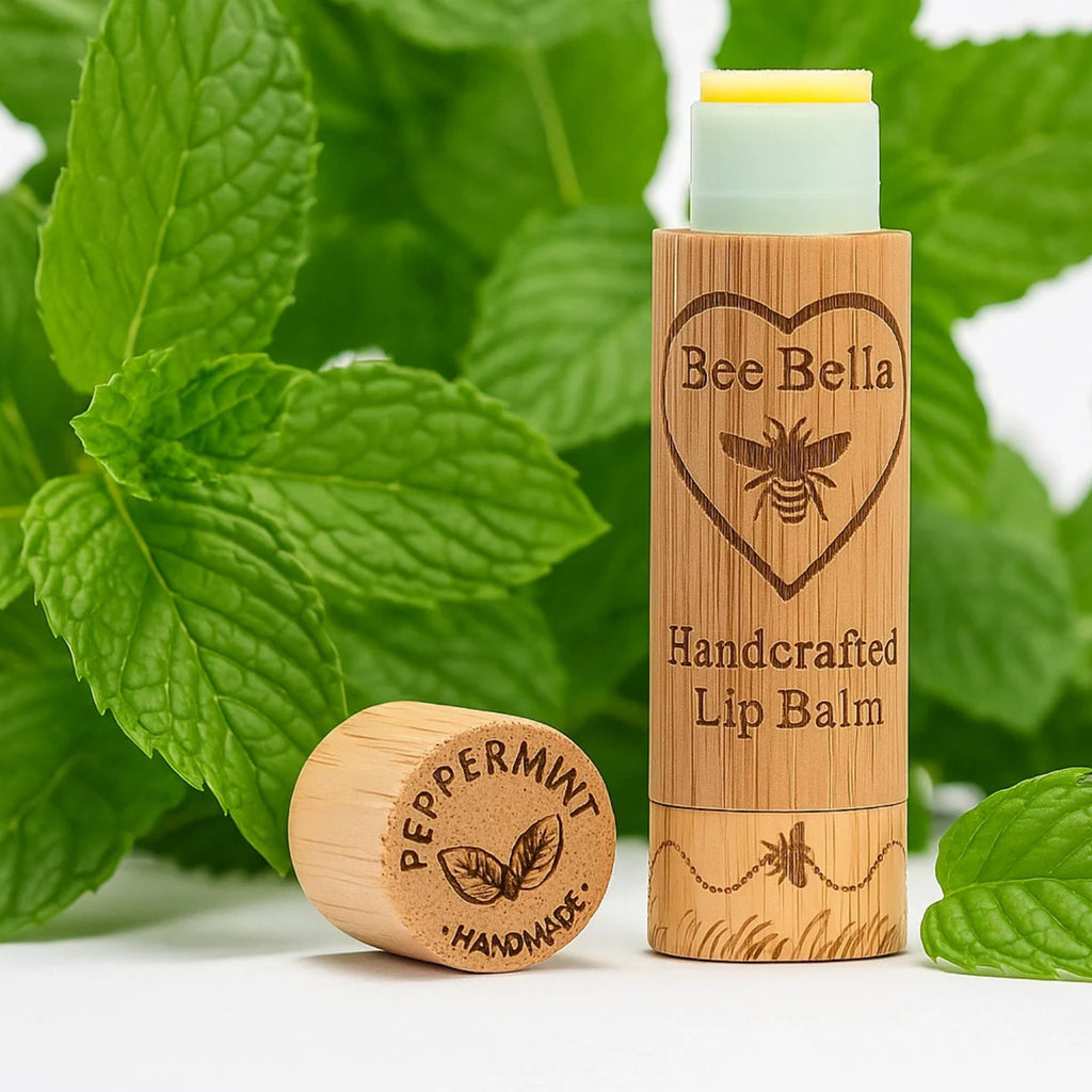 Bee Bella Lip Balm in Peppermint style shot