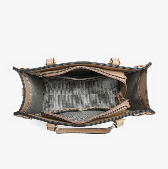 Jen & Co Betsy Structured Braided Crossbody top view