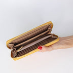 Mersi Carrie Bifold Wallet with Faux Snakeskin top view