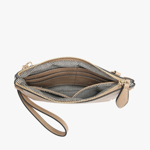  Jen & Co Bonnie Dual Compartment Whipstitch Crossbody inside view