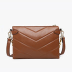 Jen & Co Britt Puffer Crossbody with Snaps back view