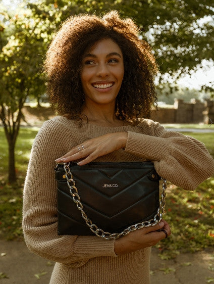 Jen & Co Britt Puffer Crossbody with Snaps style shot