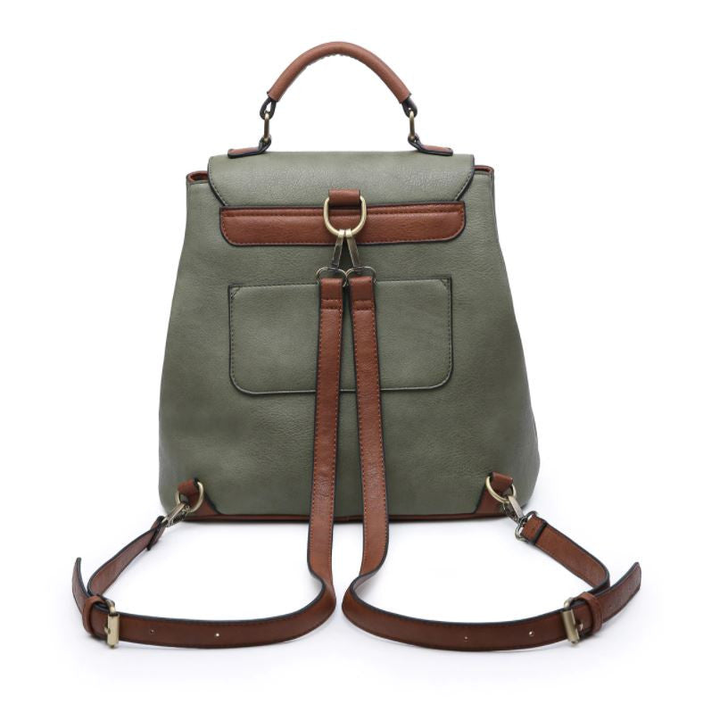 Jen & Co Brooks Convertible Backpack back view