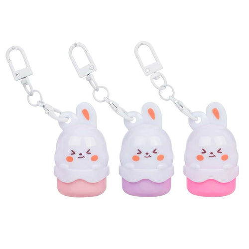 Beauty Treats Bunny Lip Balm Keychain - Set of 3