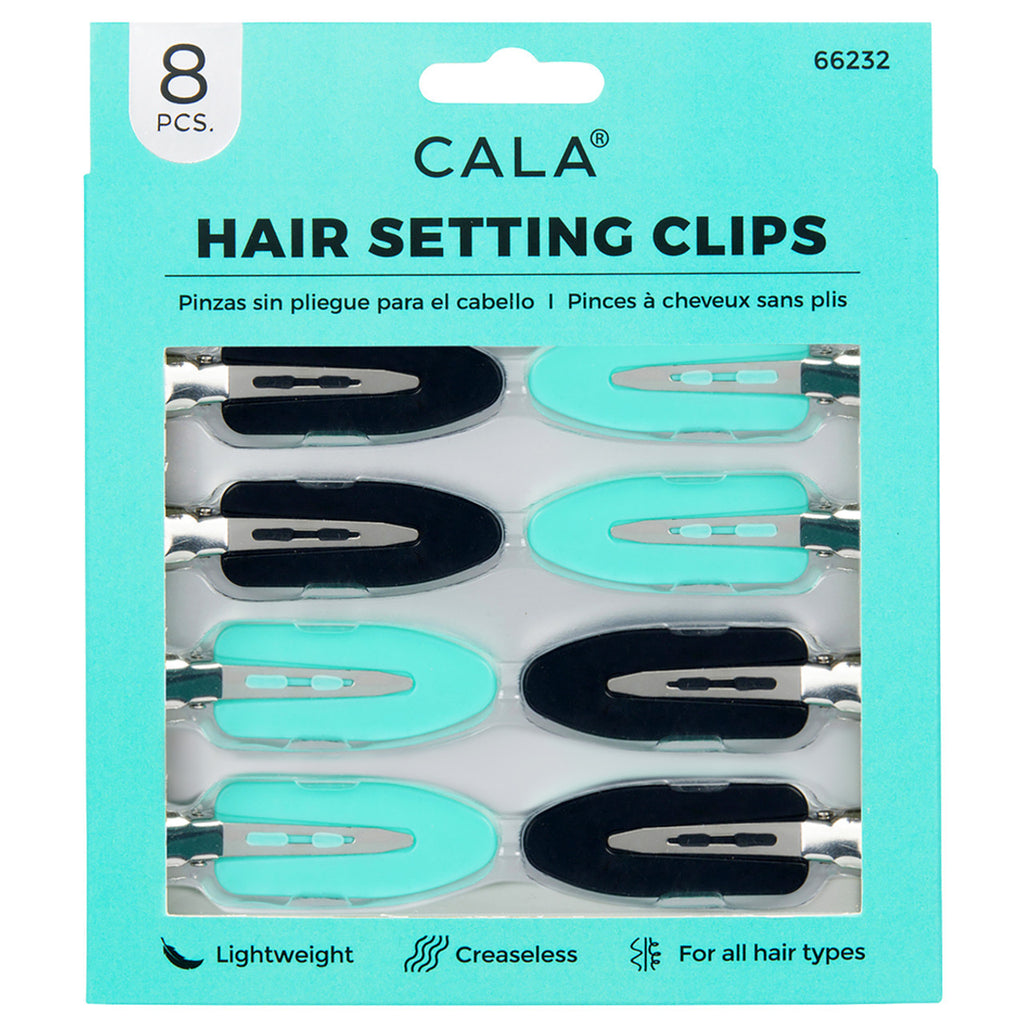 Cala Hair Setting Clips - Black/Mint