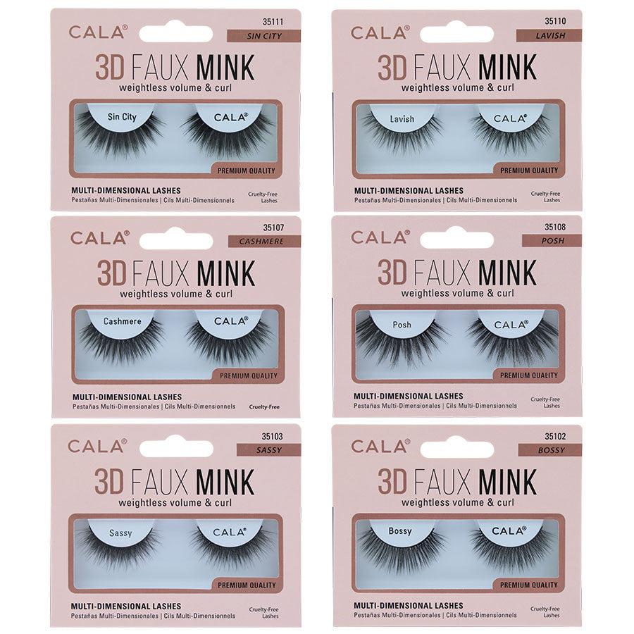 Cala 3D Faux Mink Lashes - Weightless Volume and Curl

Reusable
Easy to Apply
Light & Soft
Cruelty Free
Contact Lens Friendly
