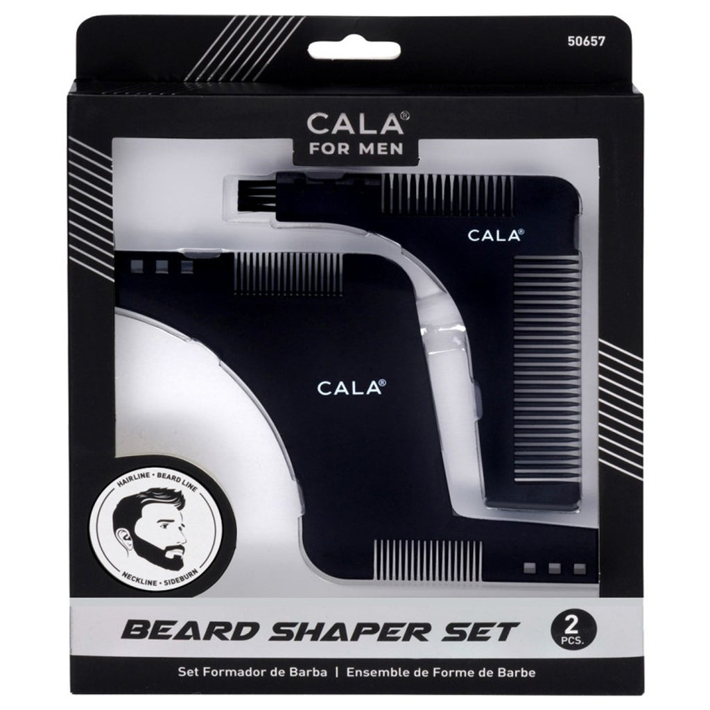 Cala for Men 2 pc Beard Stencil Shaper Set