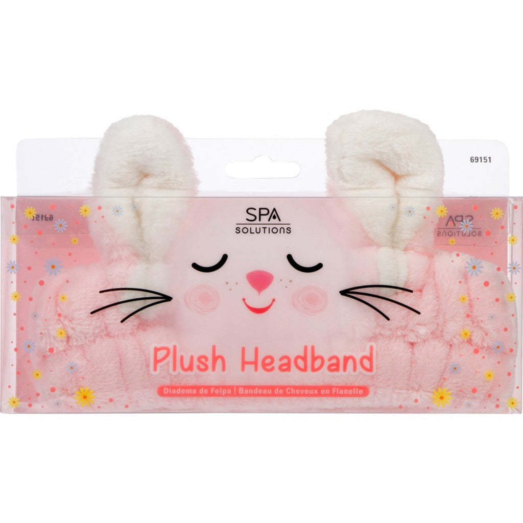 Cala Cute Plush Animal Headbands pink bunny in packaging