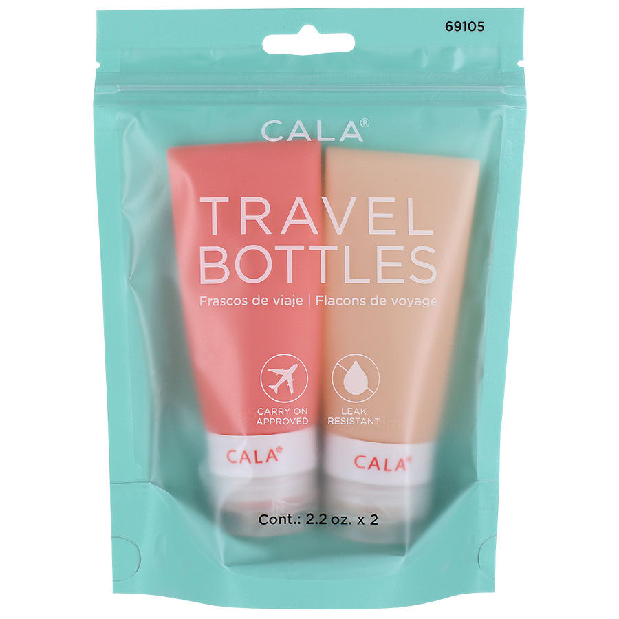 Cala Silicone Travel Bottles - Coral