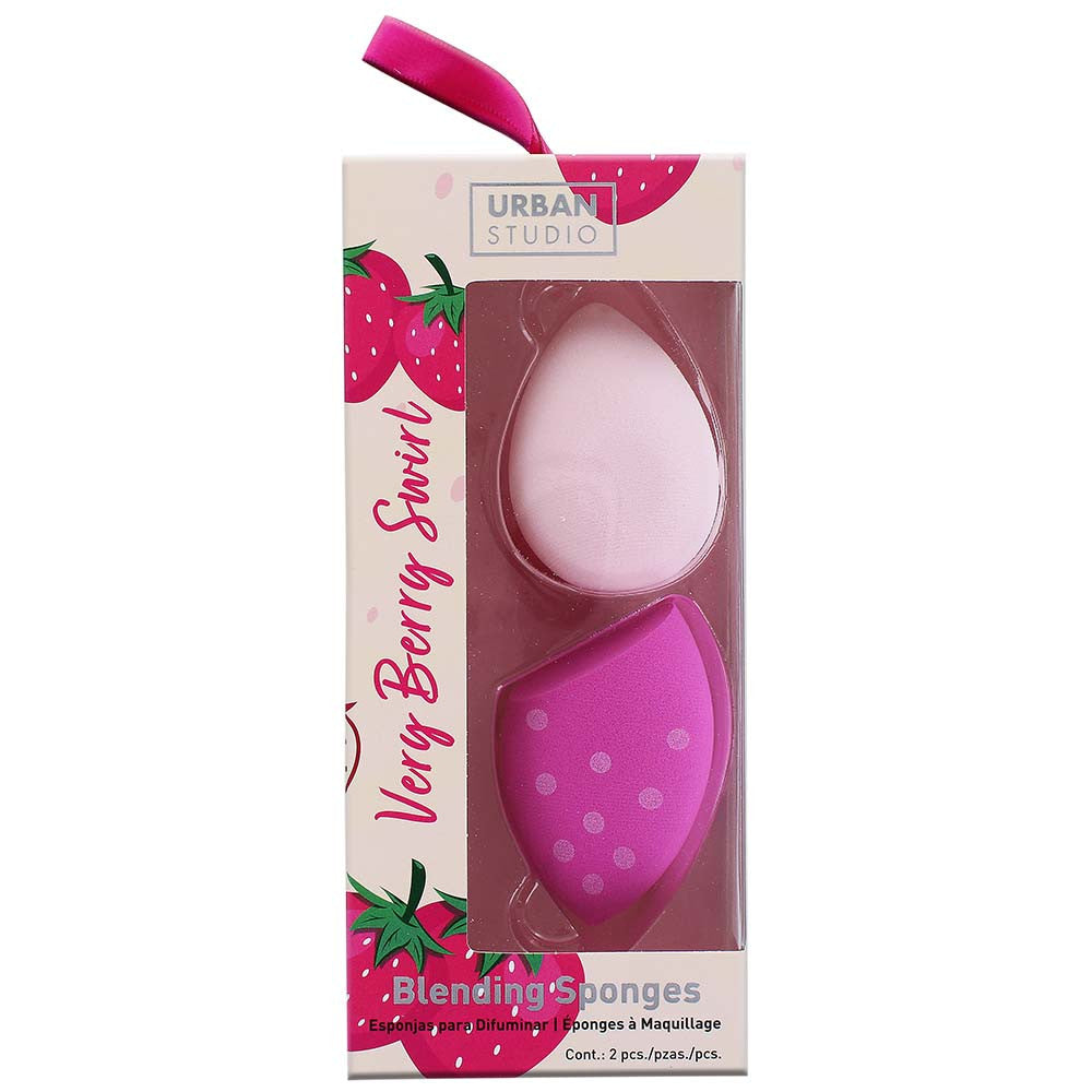 Cala Cosmetic Facial Blending Sponges - Very Berry Swirl - 2 pack
