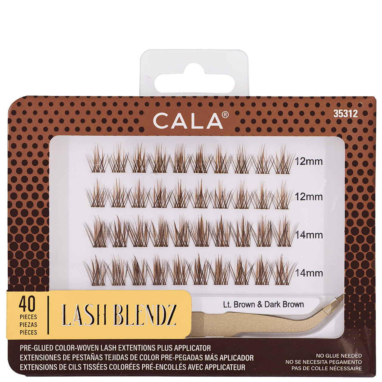 Cala Lash Blendz Individual Lash Extension Clusters Light Brown and Dark Brown