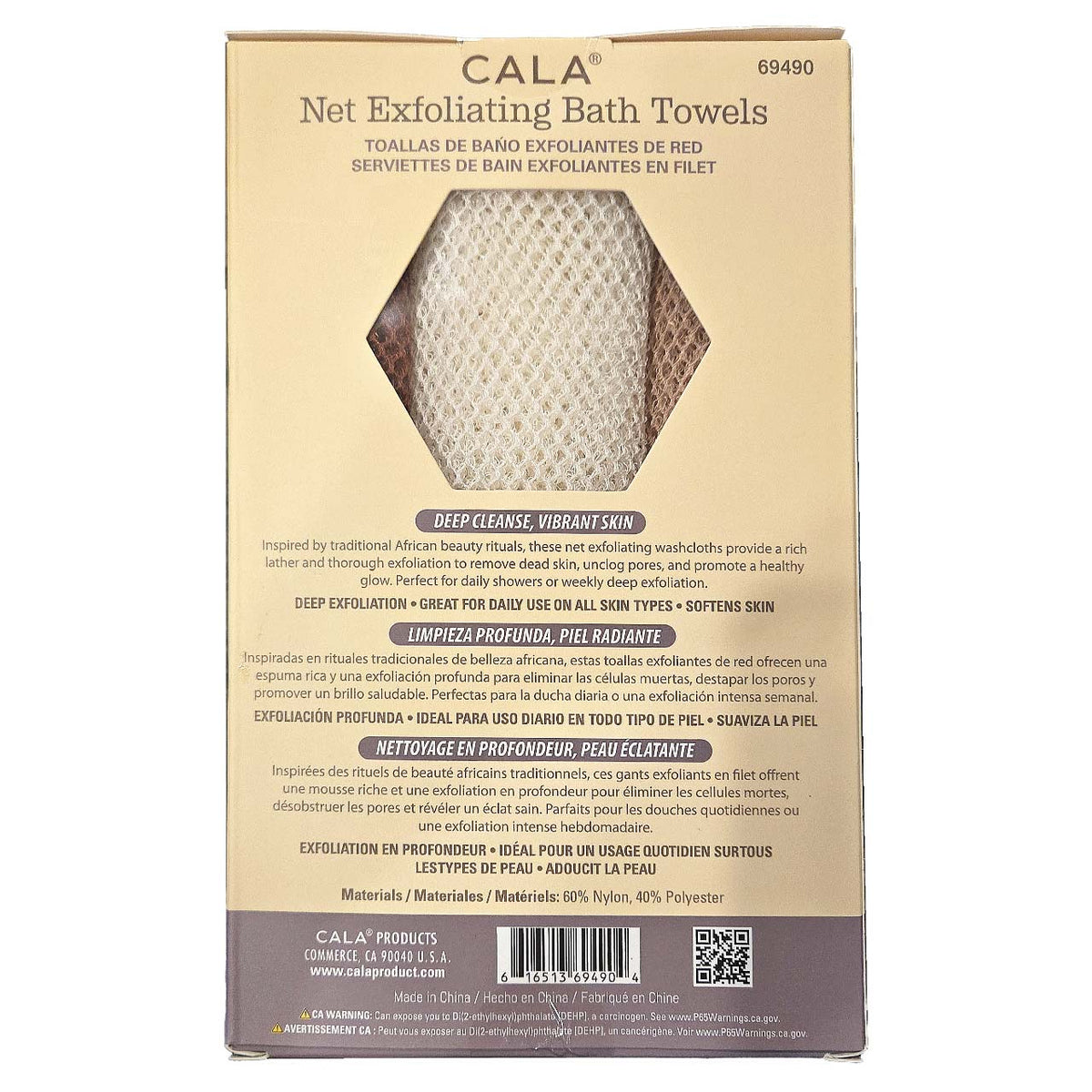 Cala Net Exfoliating 3 Pc Bath Towel Set