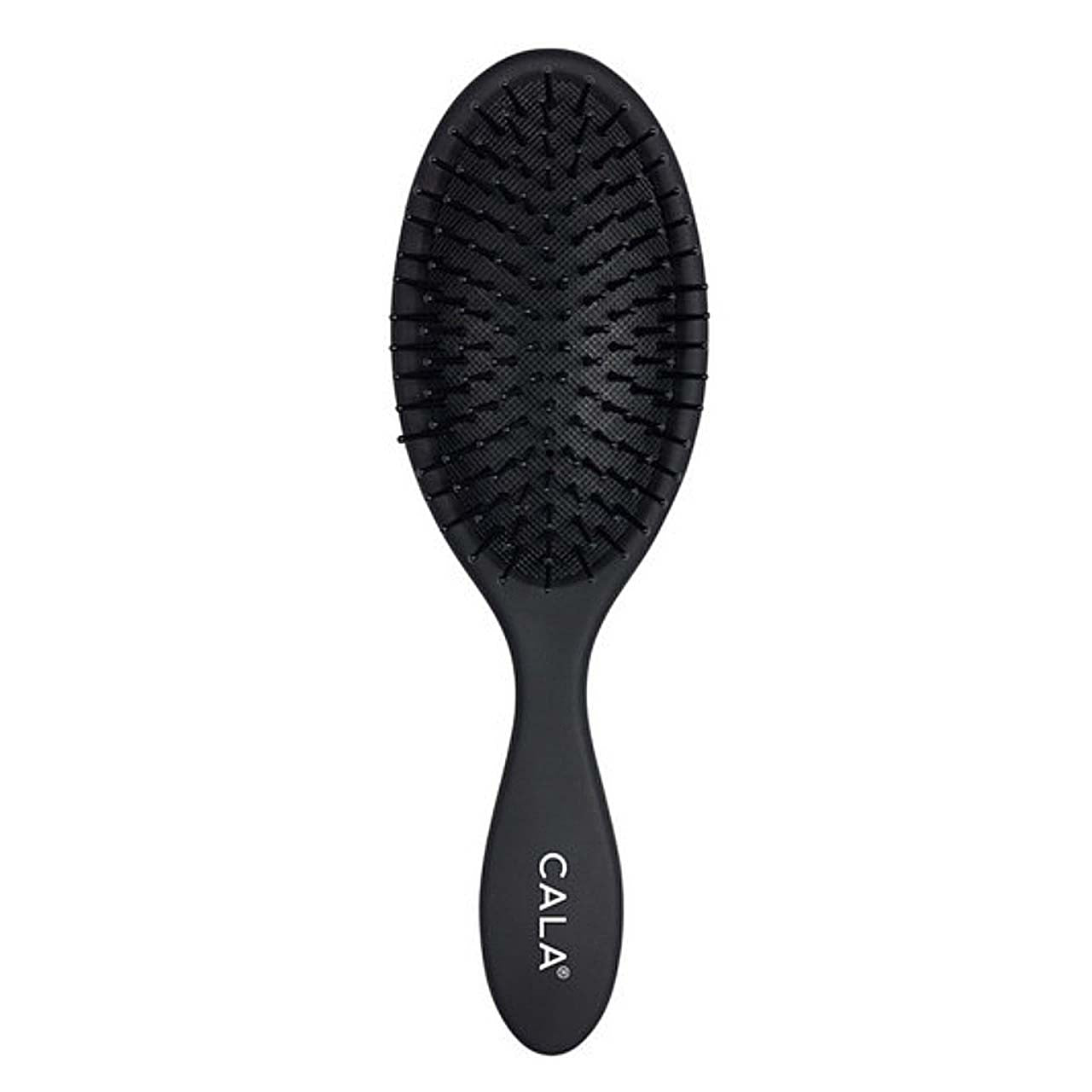 Black oval hair brush with the logo Cala on it