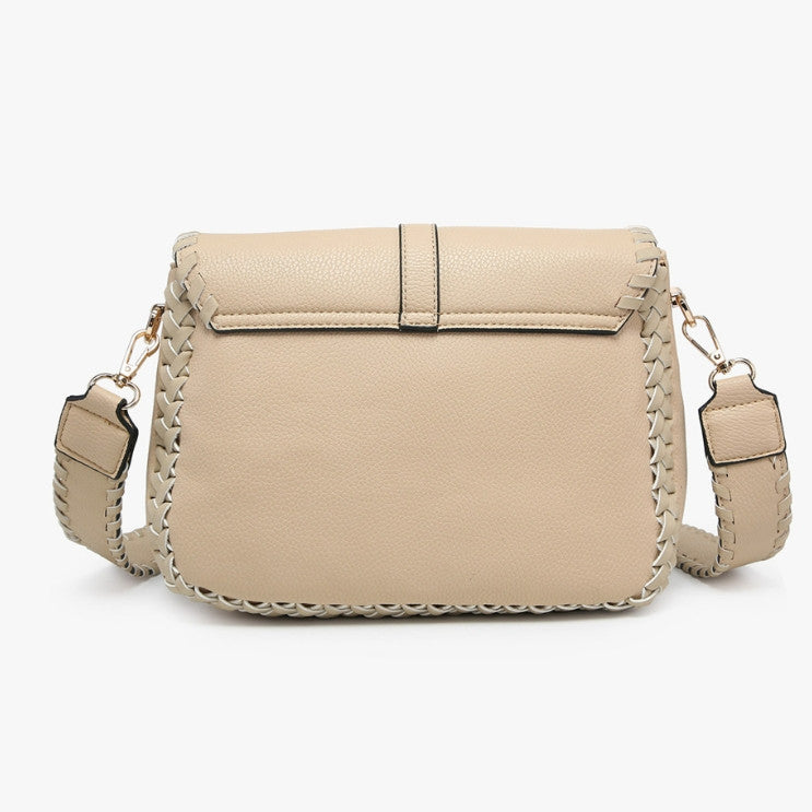 Jen & Co Cam Whipstitch Flapover Crossbody with Tassel back view