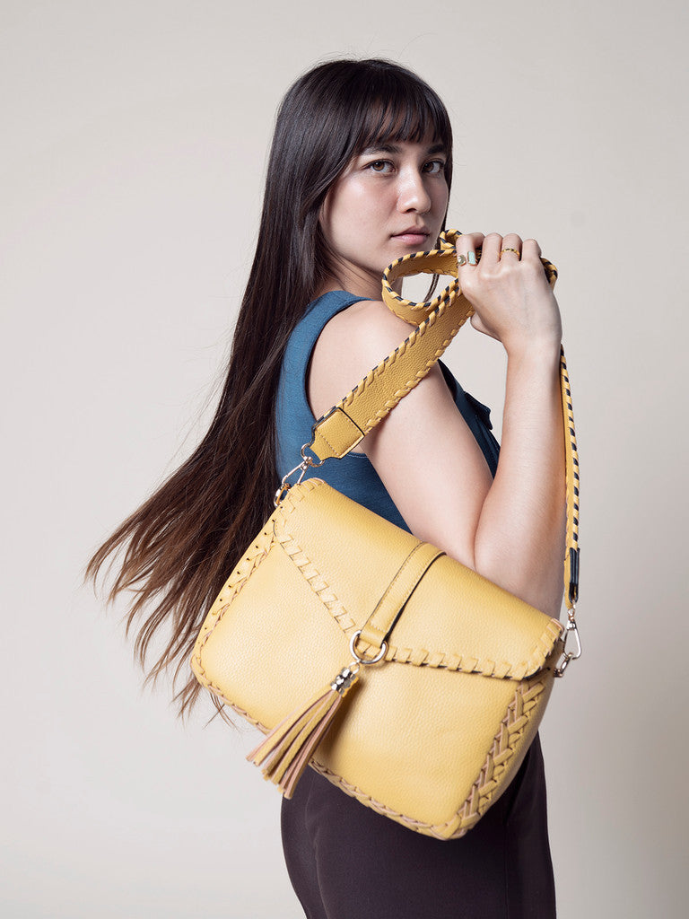 Jen & Co Cam Whipstitch Flapover Crossbody Style Shot 2