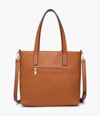 Jen & Co Cassandra Double Pocket Small Tote back view