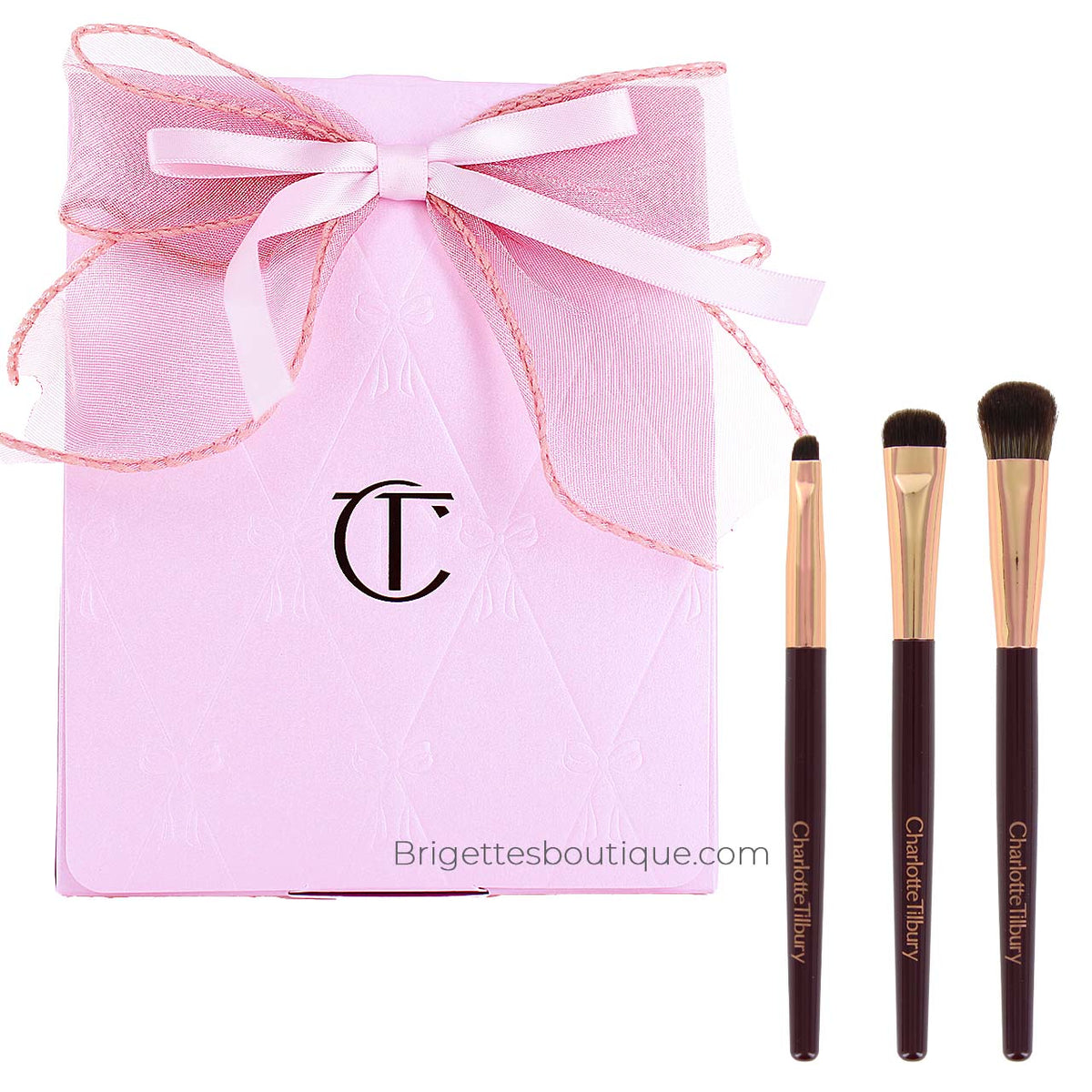 Charlotte Tilbury Limited Edition 3-Piece Mini Eye Brush Set with Gift Box