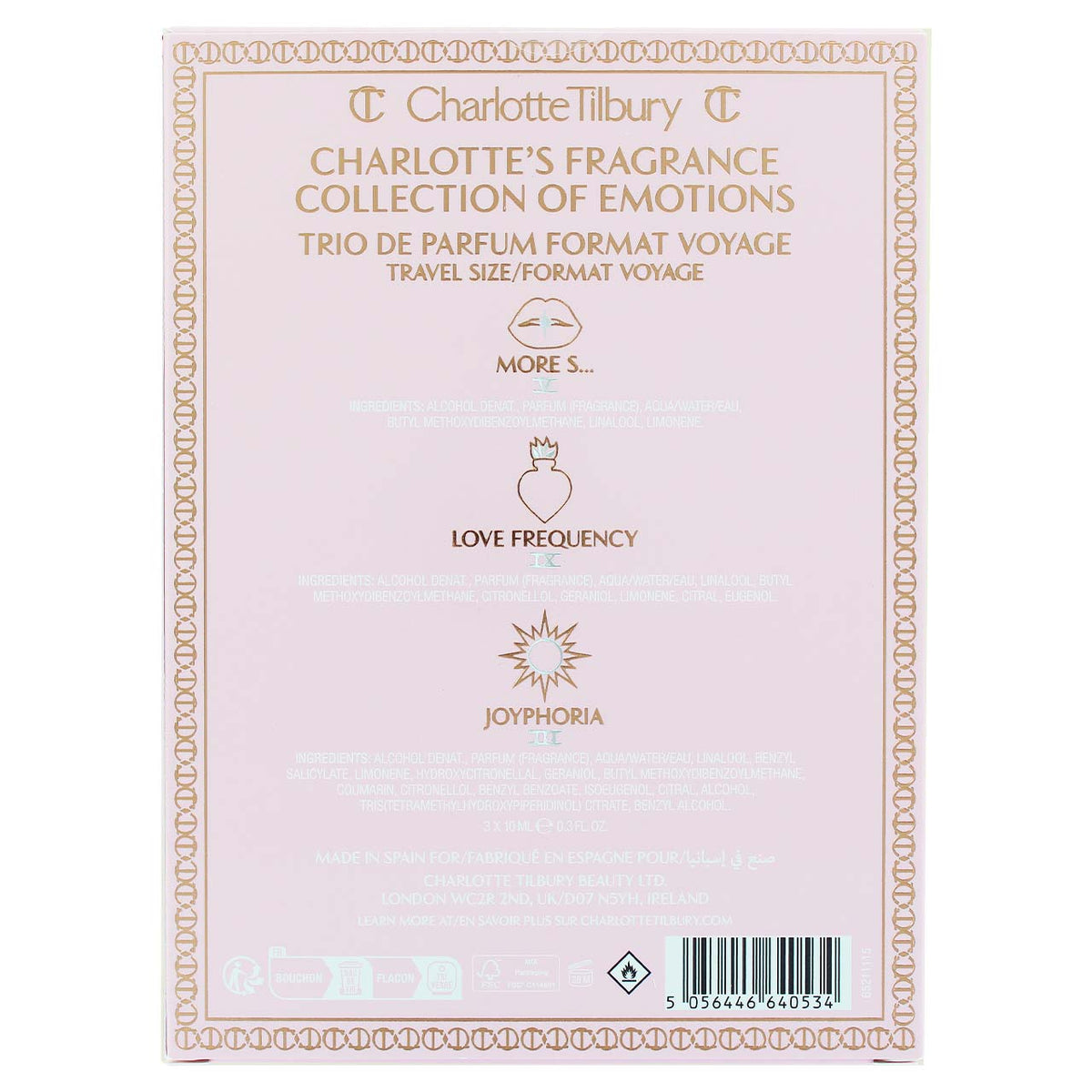 Charlotte Tilbury Charlotte's Fragrance Collection of Emotions Perfume Travel Trio Set
