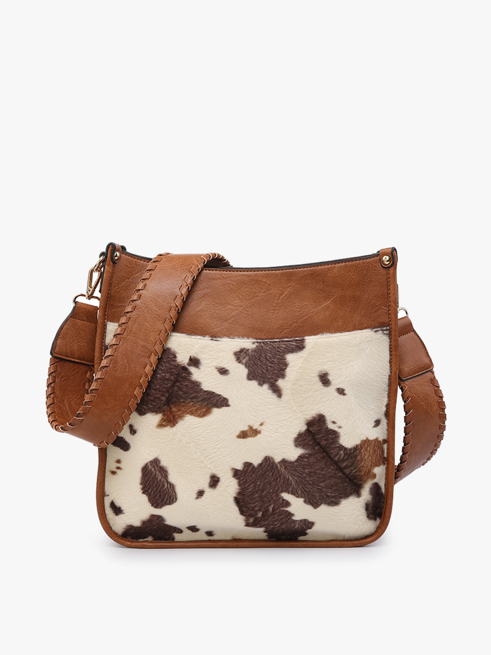 Jen and Co Chloe in faux fur cow brown print