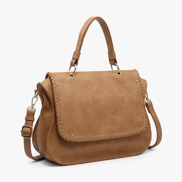 Jen & Co Cricket Studded Flapover Hobo alt view