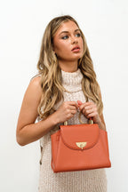 EveryHour Twist Lock Small Satchel with Braided Handle style shot