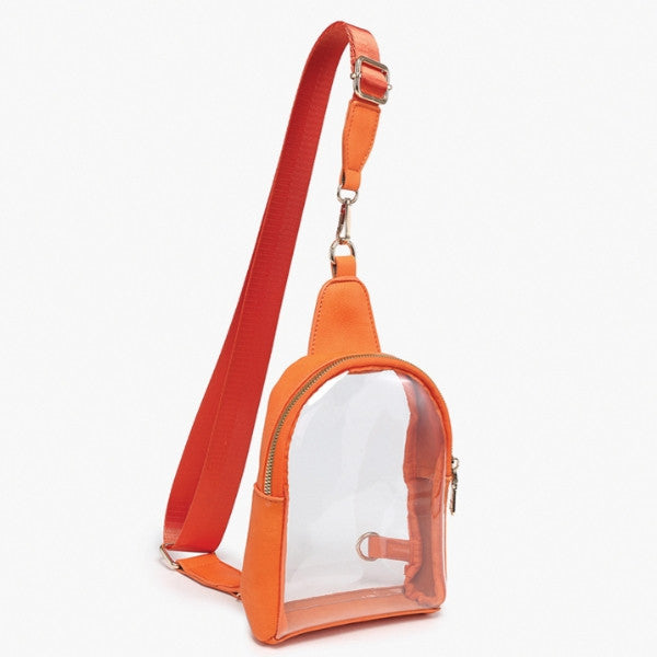 Jen & Co Ellen Clear Sling Bag with Guitar Strap alt view