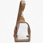 Jen & Co Ellen Clear Sling Bag with Guitar Strap