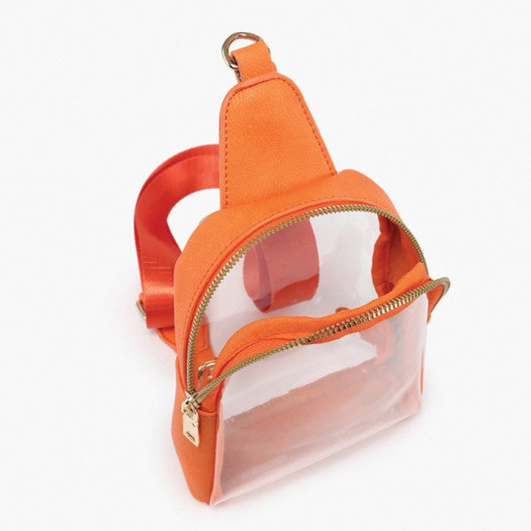 Jen & Co Ellen Clear Sling Bag with Guitar Strap inside view