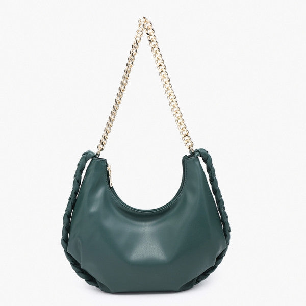 Jen & Co Elliot Braided Detail Satchel w/ Chain Strap