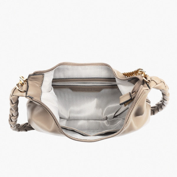 Jen & Co Elliot Braided Detail Satchel w/ Chain Strap inside view