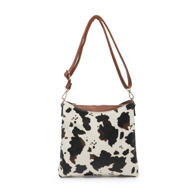 Jen & Co Emma Crossbody in cow print