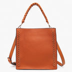 Jen & Co Esme Whipstitch Tote w/ Braided Handle