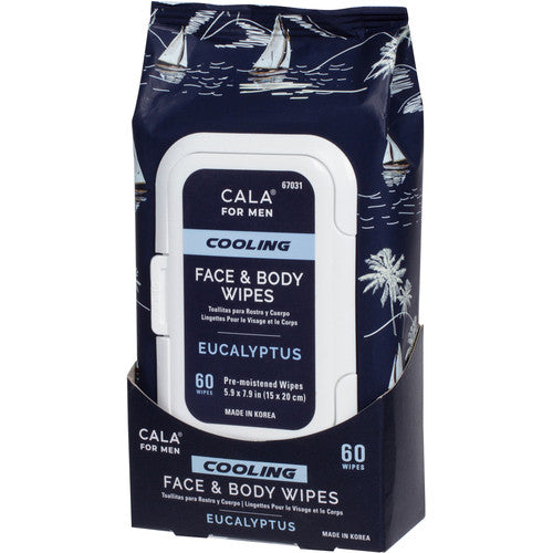 Cala for Men Face & Body Wipes - 60 Wipes