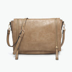 Jen & Co Foster Distressed Dual Zip Crossbody
