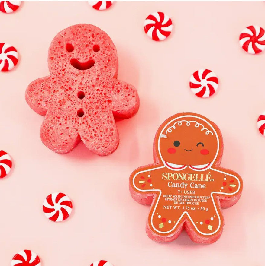 Spongelle Candy Cane Gingerbread Holiday Buffer style shot