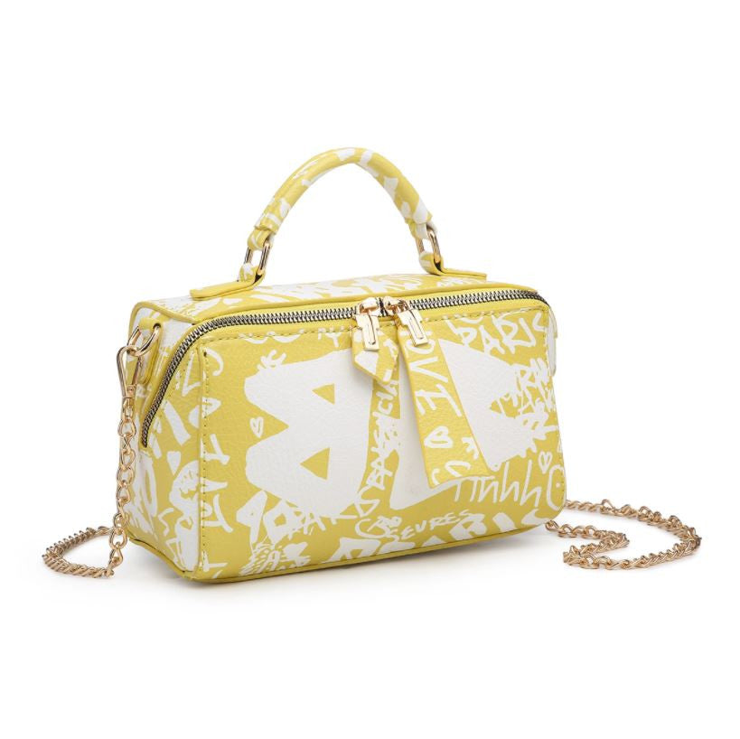 Jen & Co Graffiti Rectangle Crossbody with Chain alternate view