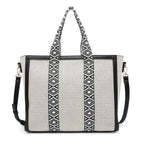 Jen & Co Haley Canvas Tote in black