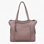 Jen & Co Hunter Pocket-Front Distressed Tote