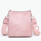 Jen & Co Jeanne Square Bucket Bag w/ Guitar Strap back view