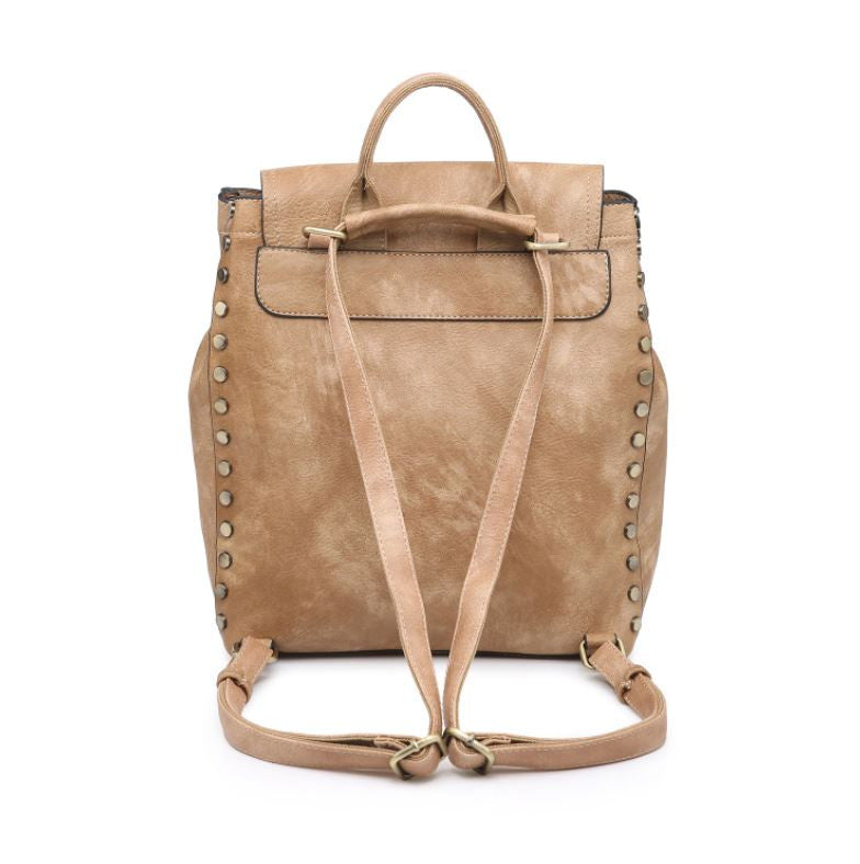 Jen & Co Bex Distressed Backpack back view