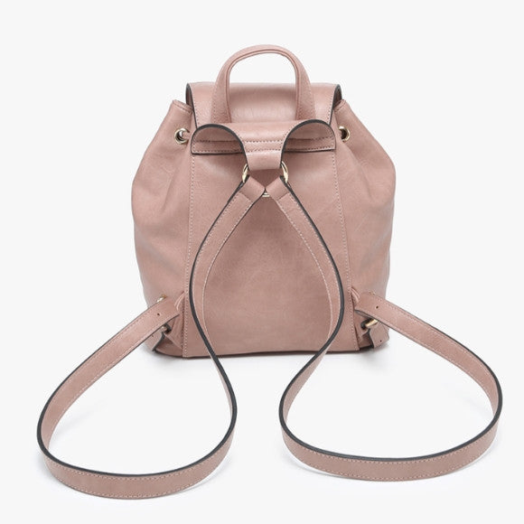 Jen & Co Jewel Bucket Backpack with Fringe back view