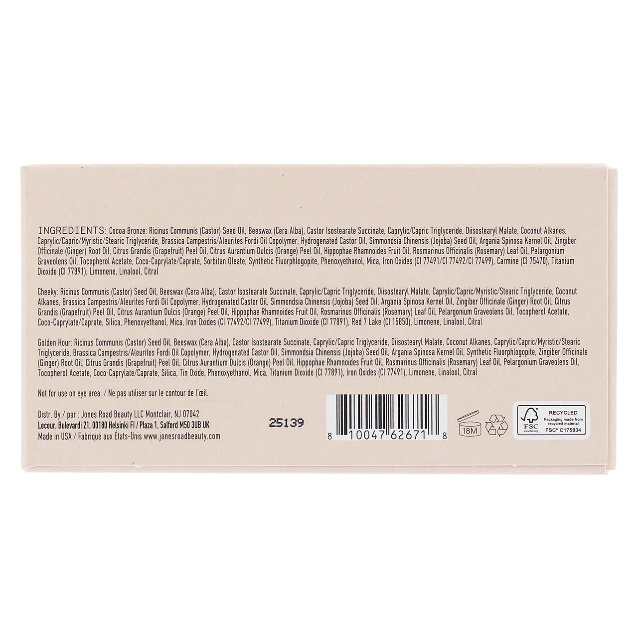 Jones Road Miracle Balm Palette