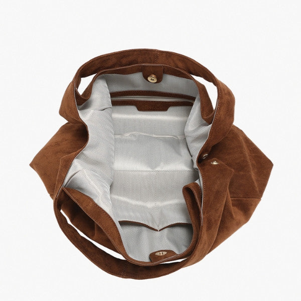 Jen & Co Katherine Slouchy Round Hobo inside view