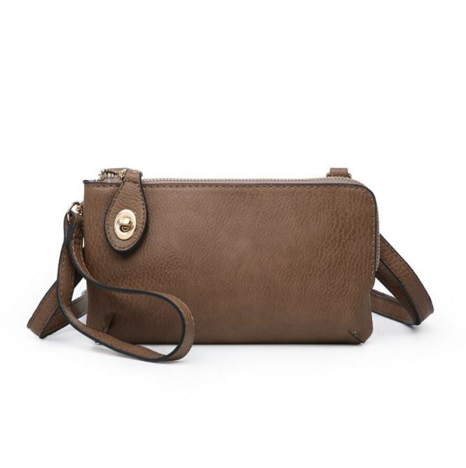Jen & Co Kendall Crossbody/Wristlet with Twist Lock Closure