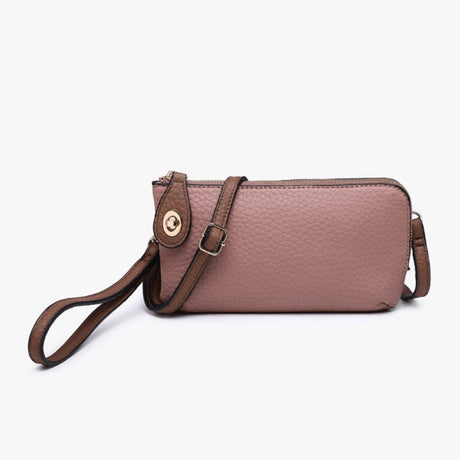Jen & Co Kendall Crossbody/Wristlet with Twist Lock Closure