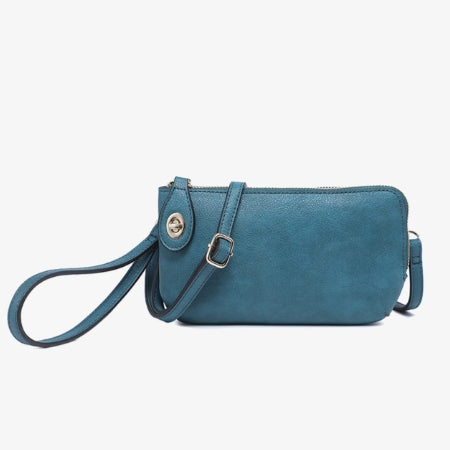Jen & Co Kendall Crossbody/Wristlet with Twist Lock Closure