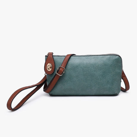 Jen & Co Kendall Crossbody/Wristlet with Twist Lock Closure