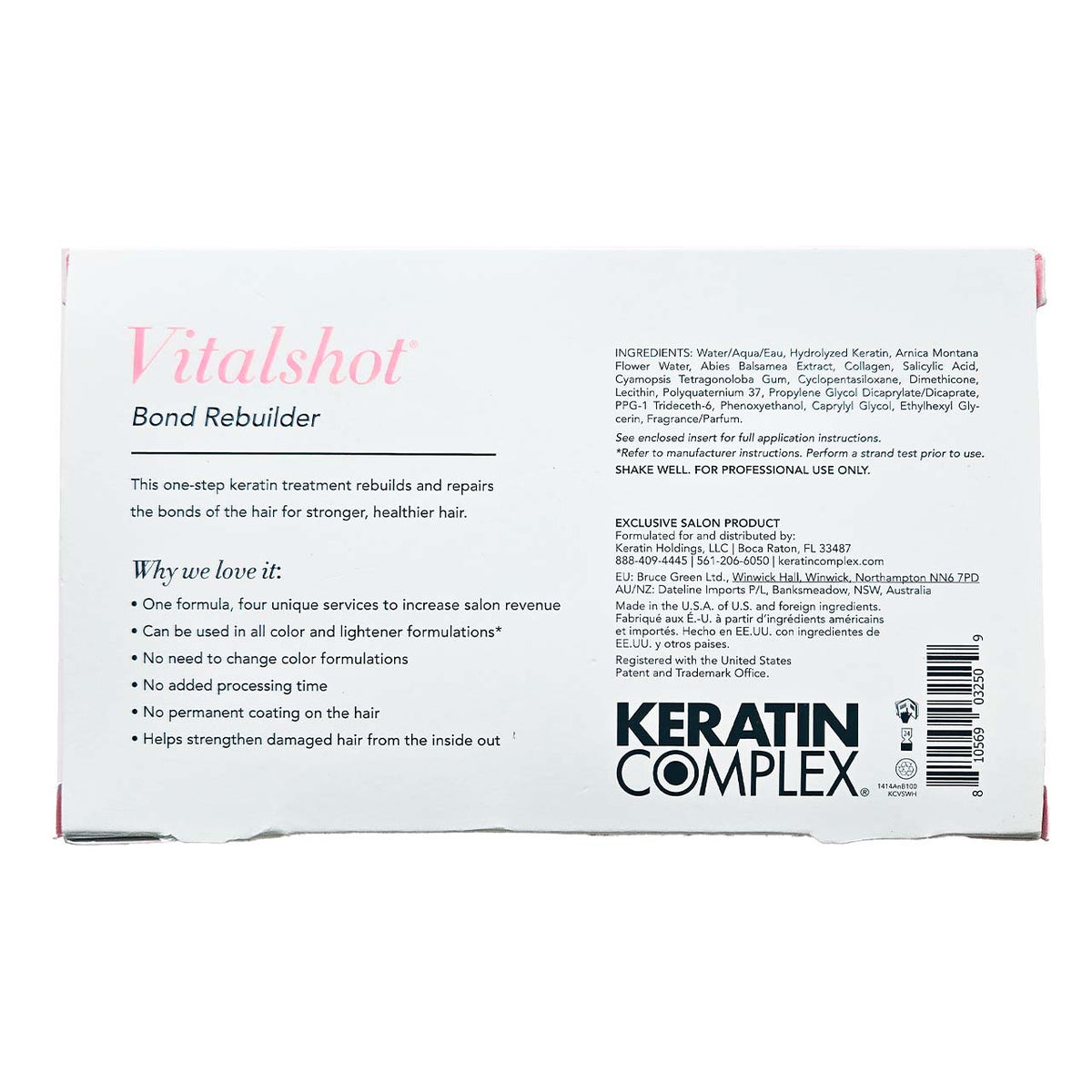 Keratin Complex Vitalshot Bond Rebuilder Keratin Treatment Kit