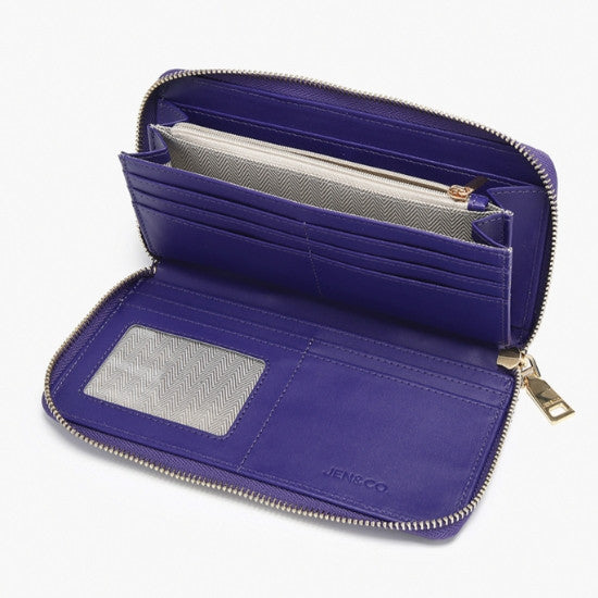Jen & Co Kylie Multi-Compartment Quilted Wallet inside view