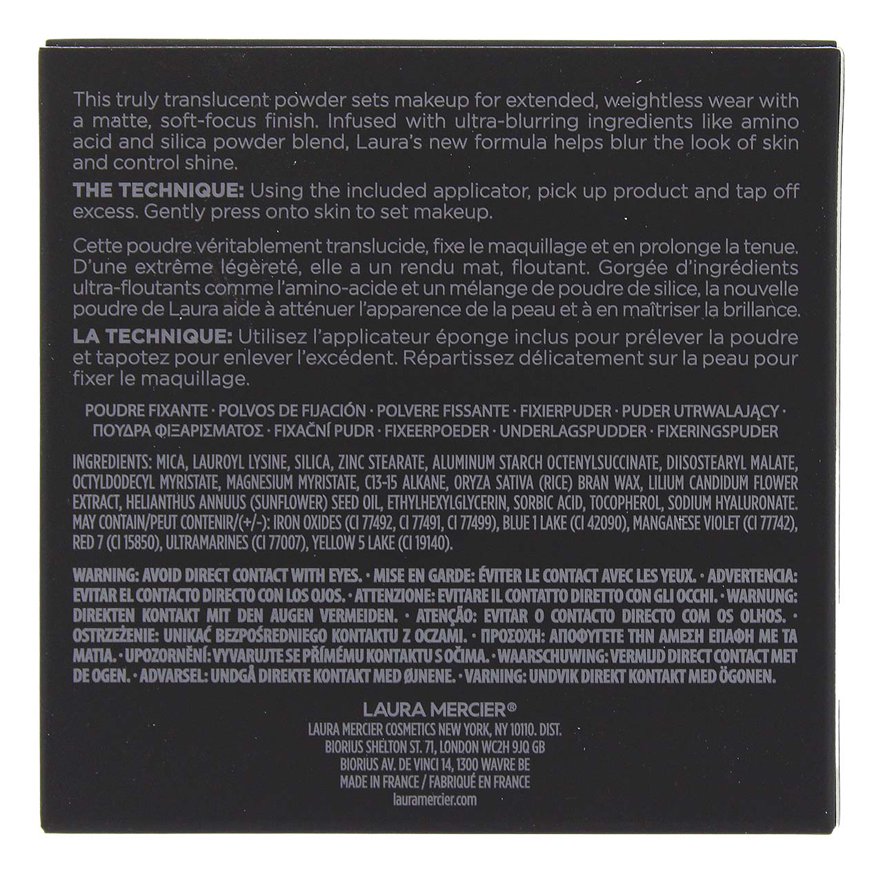 Laura Mercier Translucent Pressed Talc-Free Setting Powder Ultra-Blur